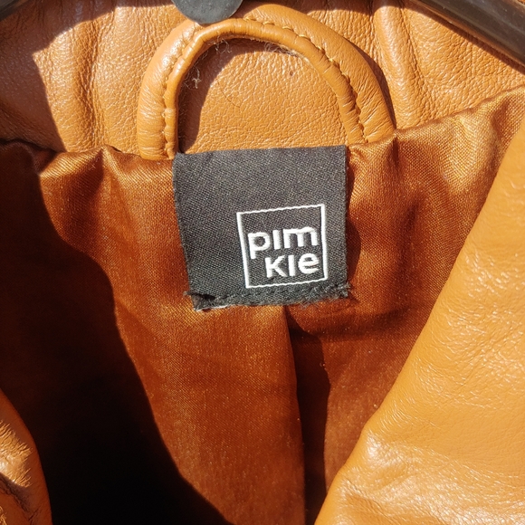 Tan 100% Sheep Leather Retro Boho Jacket - Picture 4 of 5